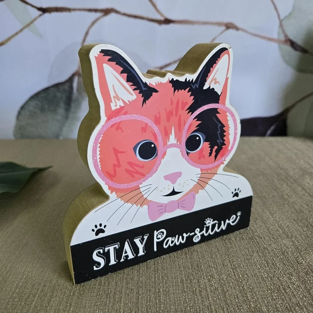 Charming & Motivational Cat Decor 2-pc Set